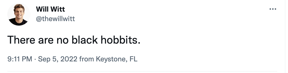 There are no black hobbits