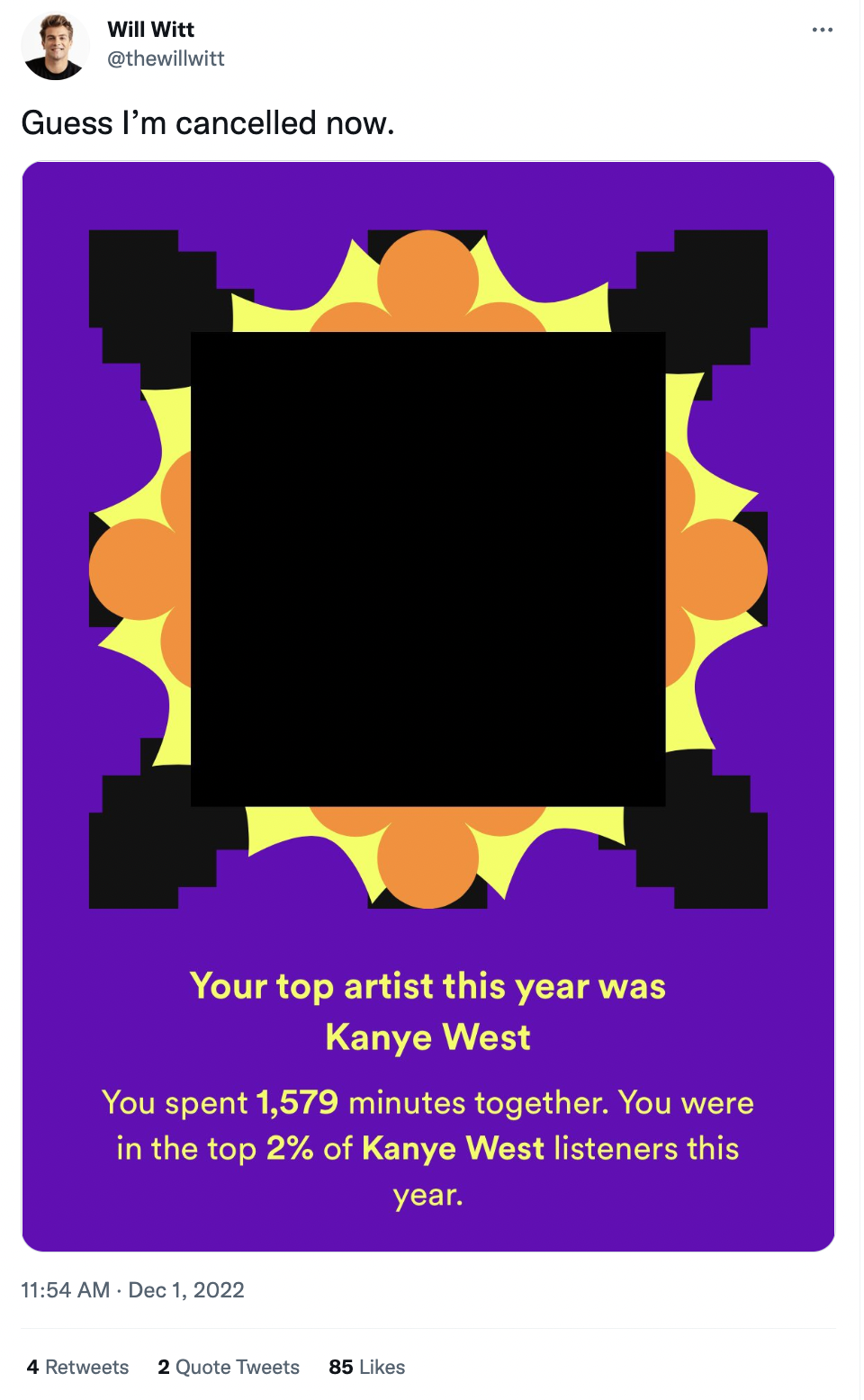 Guess I'm canceled now