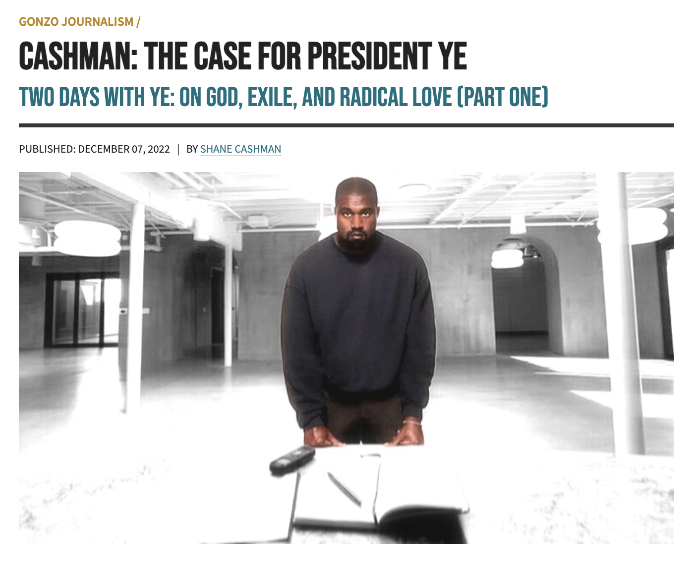 Cashman article headline 