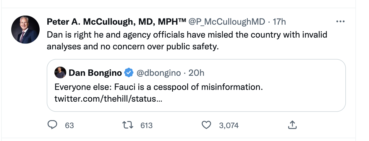 McCullough attacking Dr. Fauci