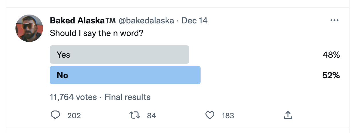 Asking if he should say the n-word