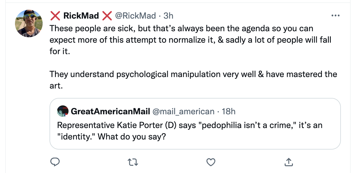 Calling dems "sick"