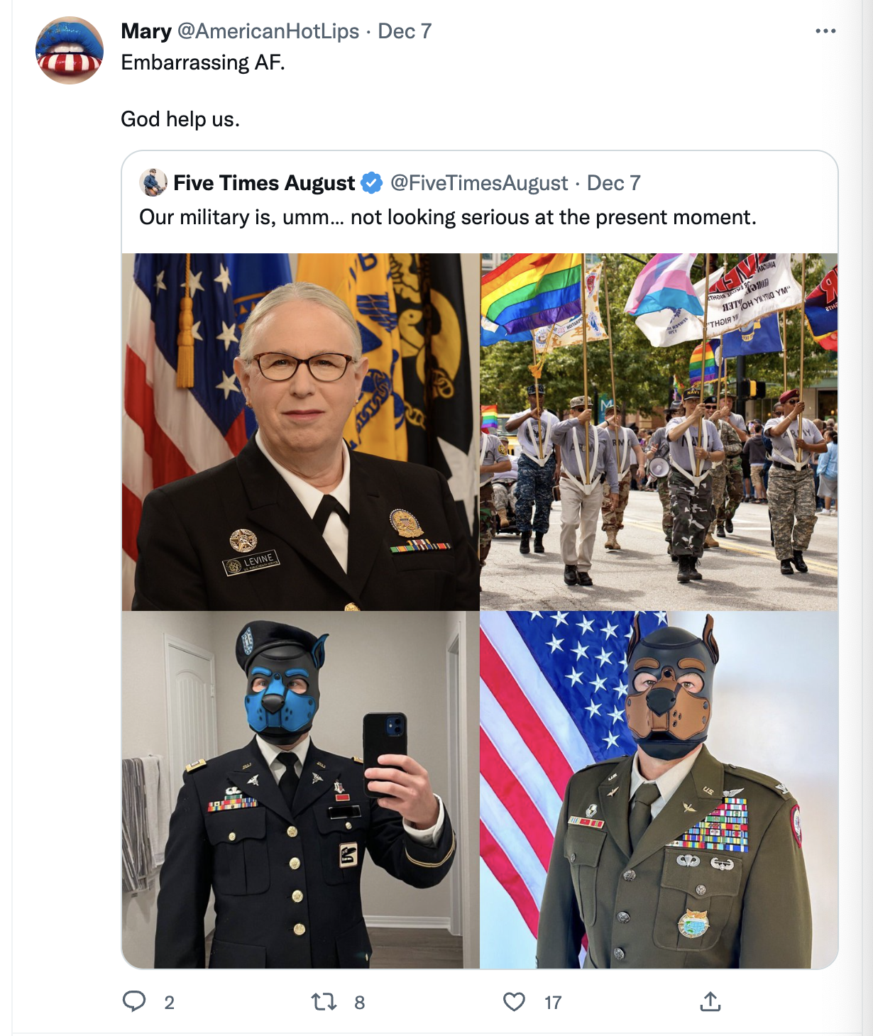 AmericanHotLips on the US military