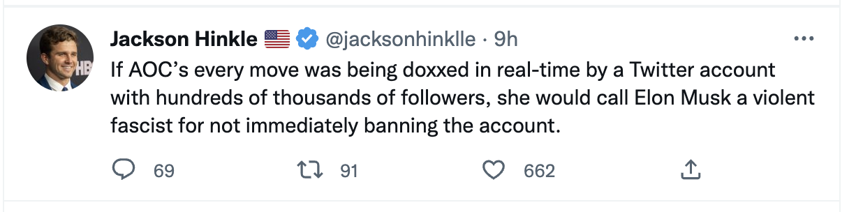 Jacksonhinklle attacking AOC