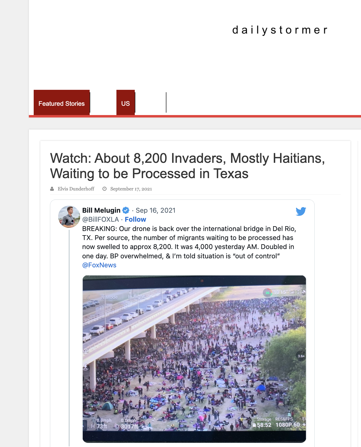 Watch: About 8,200 Invaders, Mostly Haitians, Waiting to be Processed in Texas