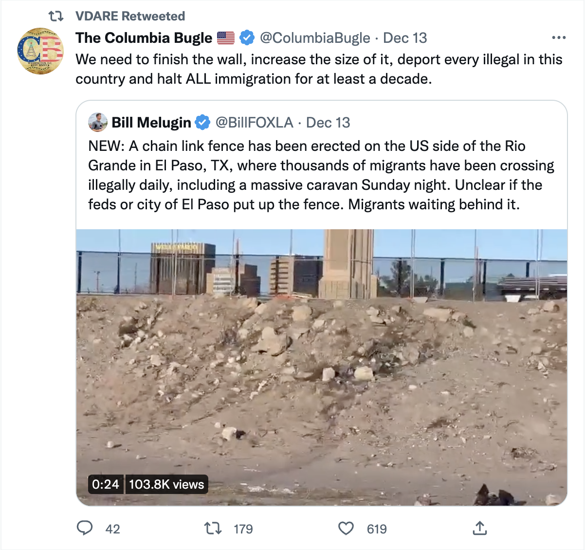 We need to finish the wall, increase the size of it