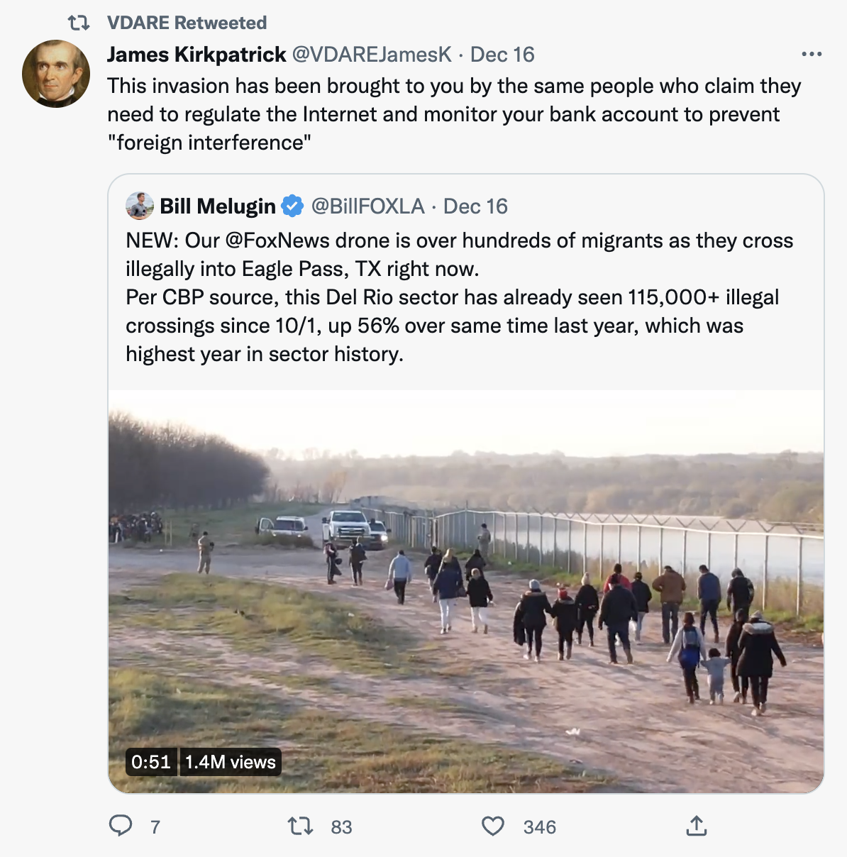 Invasion brought to you by people who say they need to monitor the Internet to prevent foreign interferrence