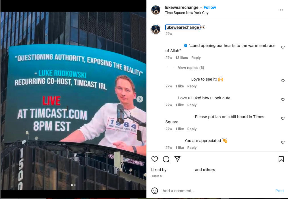 Luke R Timcast cohost