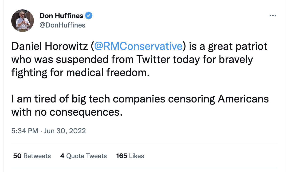 Daniel Horowitz  suspended confirmation