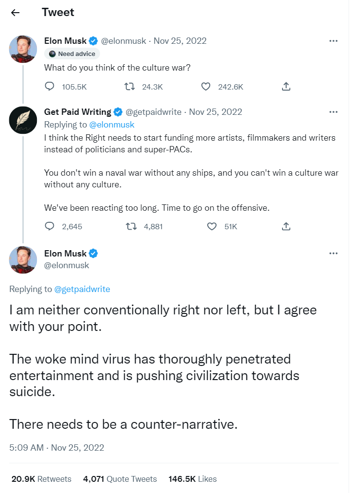 X22 Musk Tweet 1