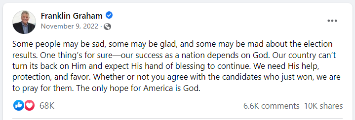 Franklin Graham election misinfo Facebook post 2