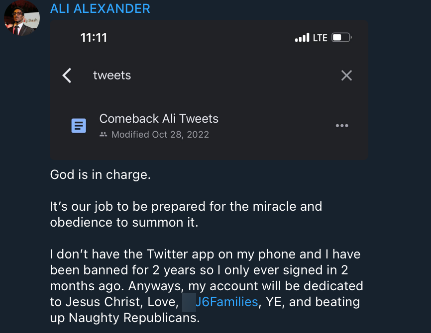 Alexander what will tweet about