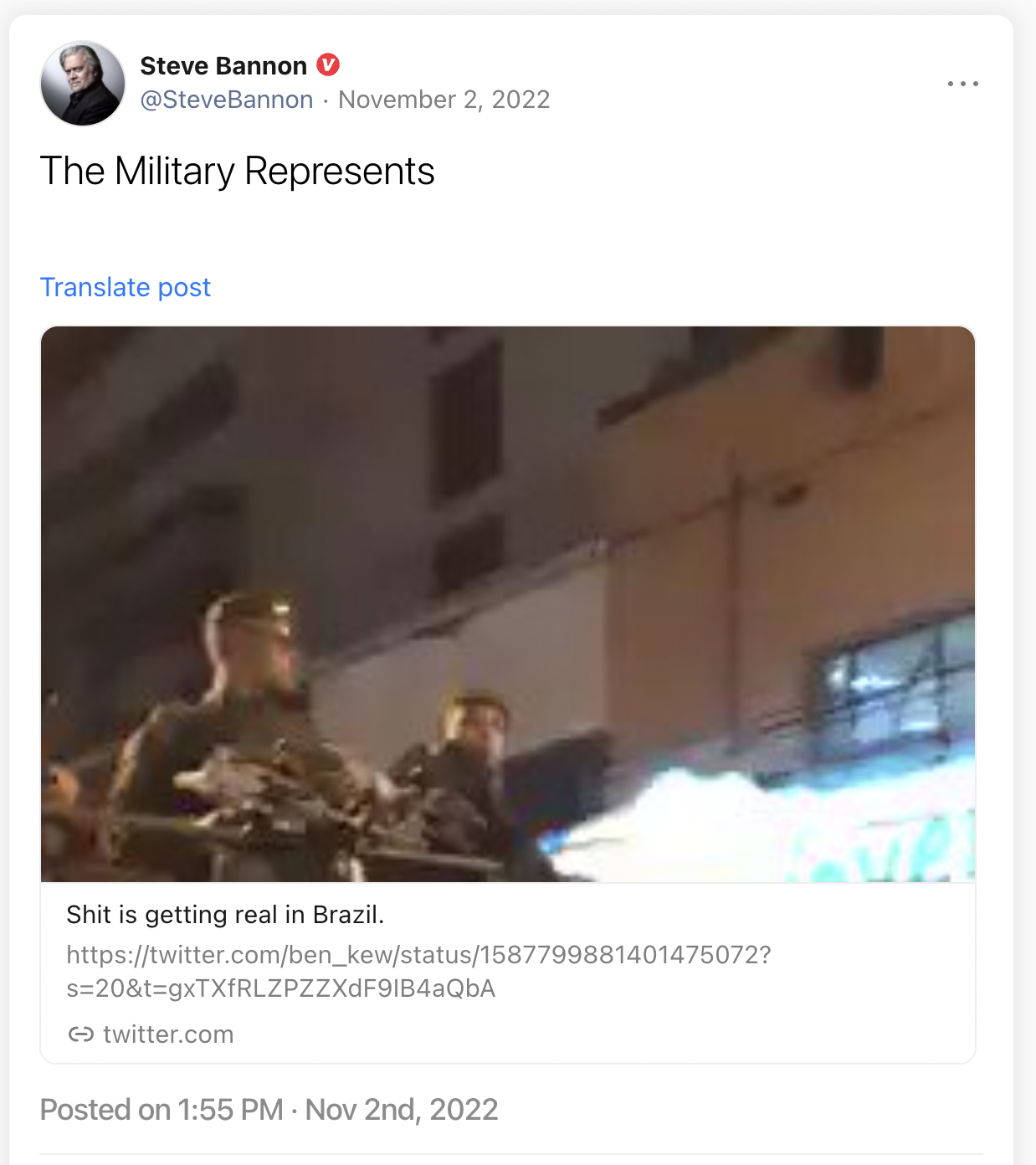 The military represents