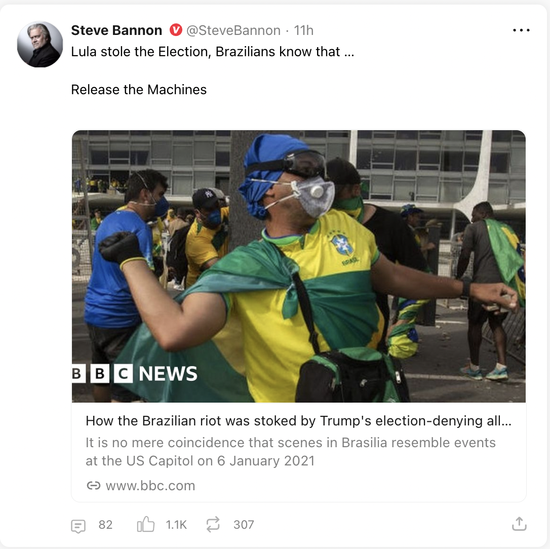 Lula stole the Election, Brazilians know that …  Release the Machines