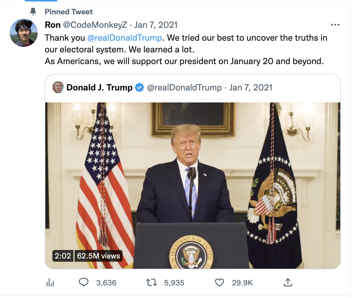 Ron Watkins spreading election misinformation on Twitter 