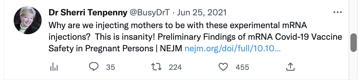 Sherri Tenpenny  COVID-19 misinformation