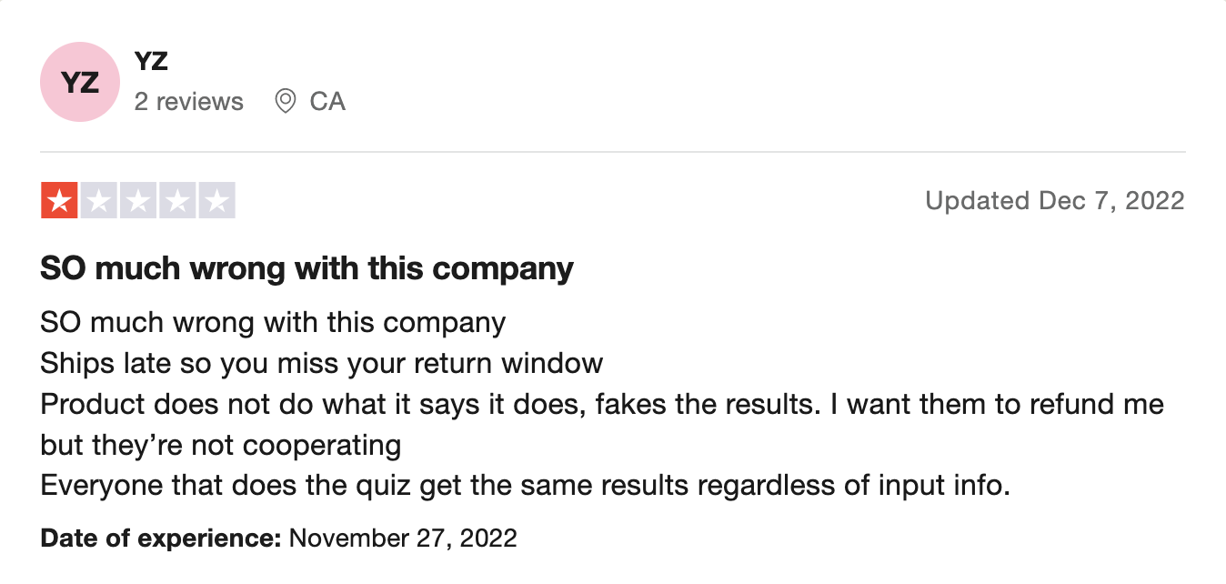 CB - Trust Pilot review 1