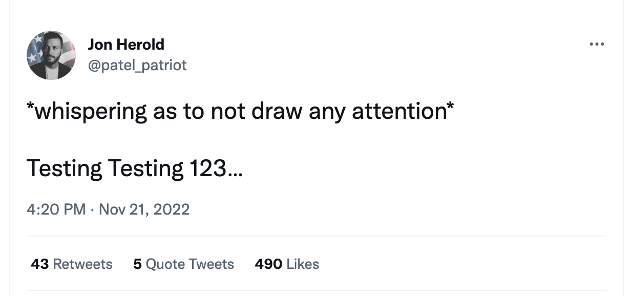 Jon Herold creating new Twitter accounts