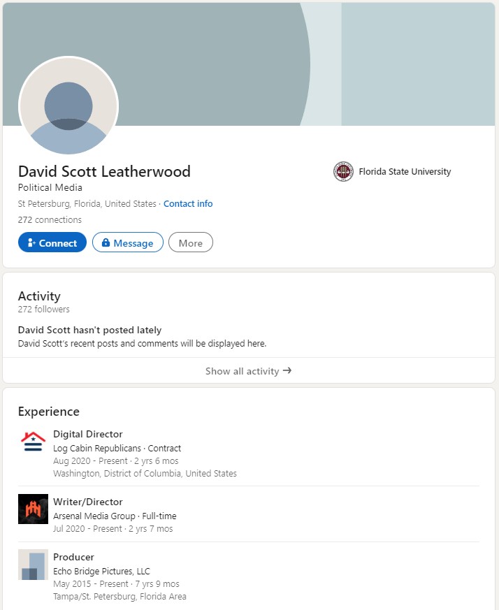 screenshot of LinkedIn