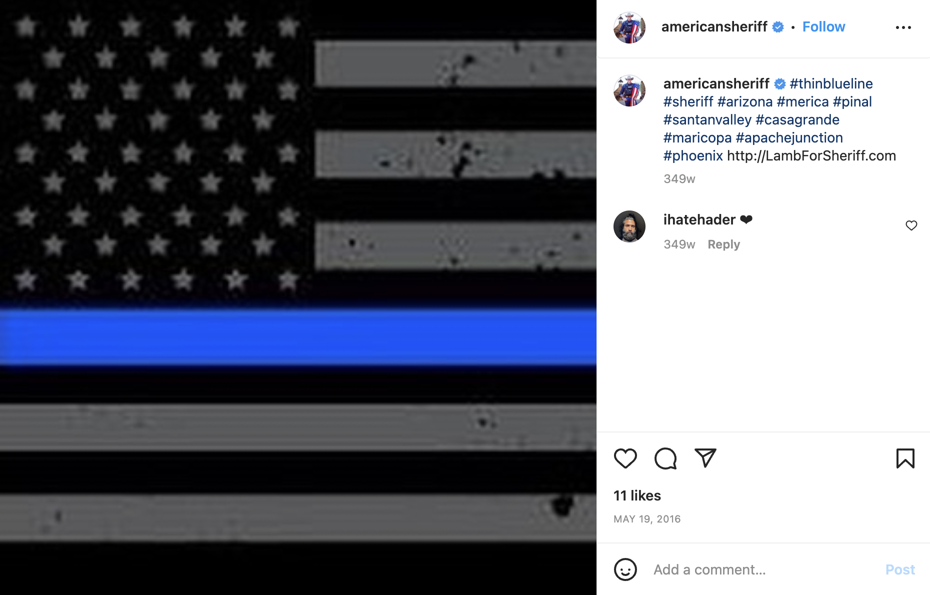 Mark Lamb Thin Blue Line digital image