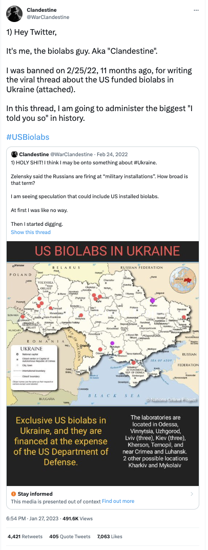 Clandestine saying it was banned on 2/25/22