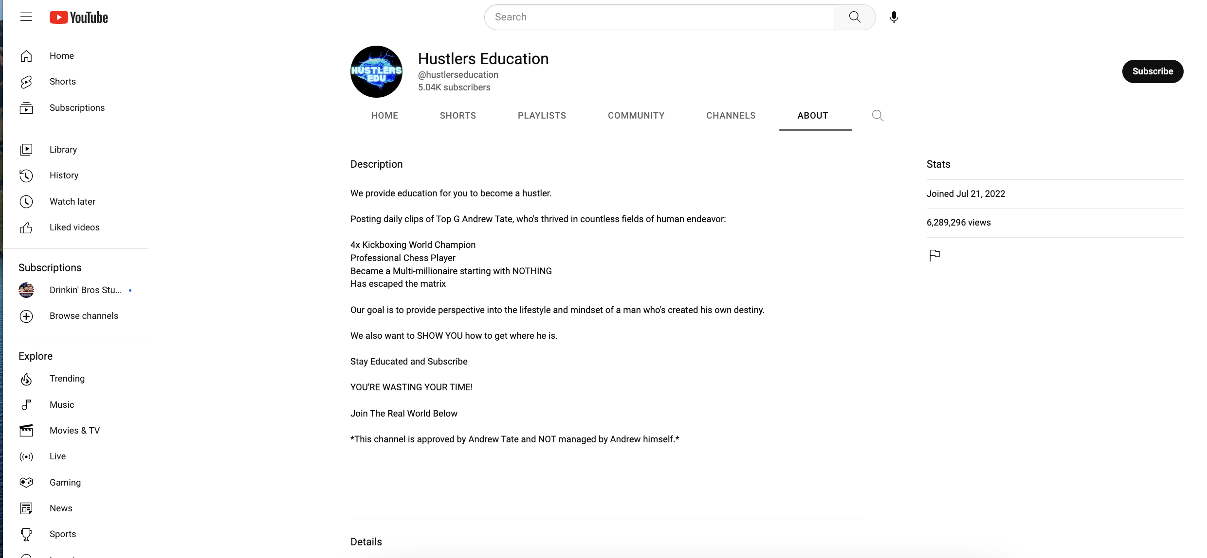 Hustlers Education shorts