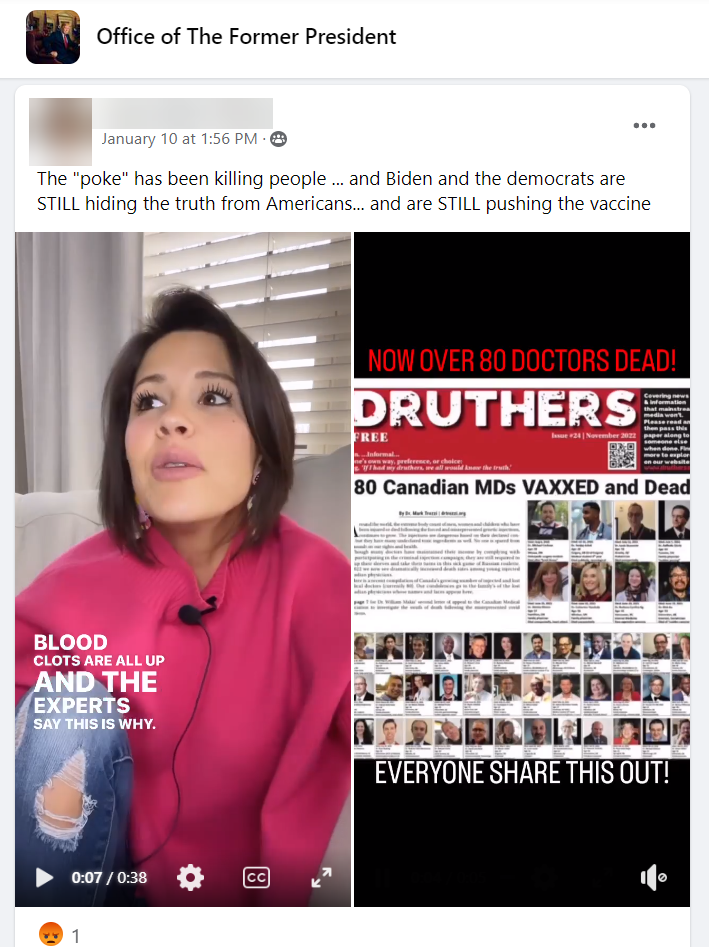 Anti-vax Facebook Groups Post Democrats