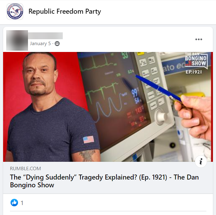 Anti-vax Facebook Groups Post Rumble video 2