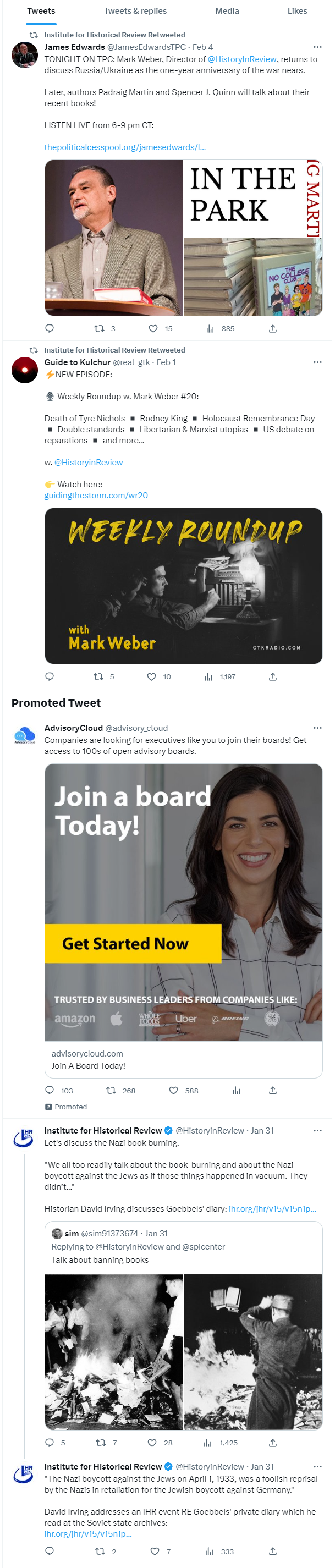 Advisory Cloud Twitter ad