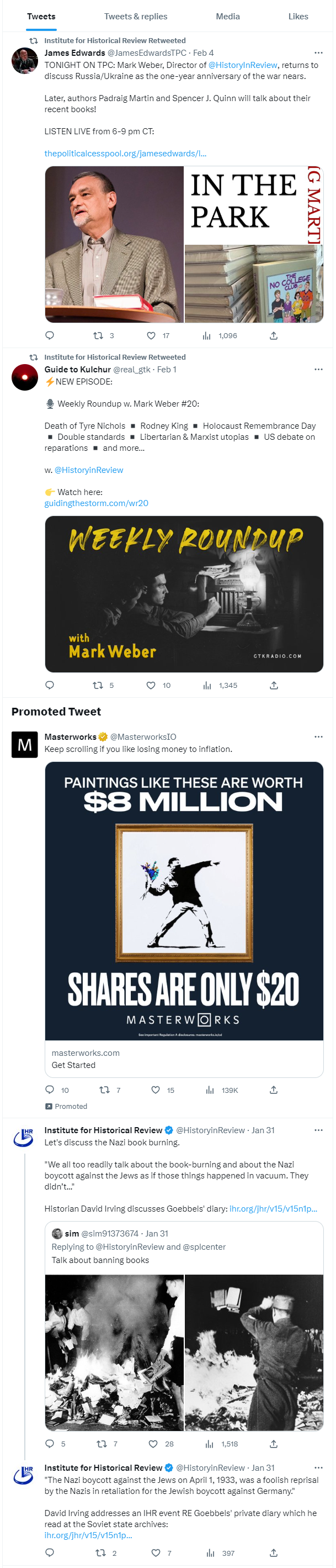 Masterworks Twitter ad