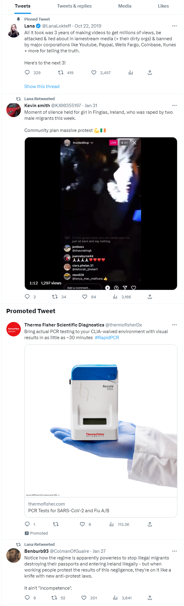 Thermo Fisher Twitter ad 
