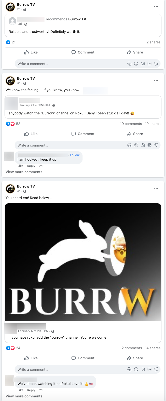 QAnon Roku channel Facebook page1