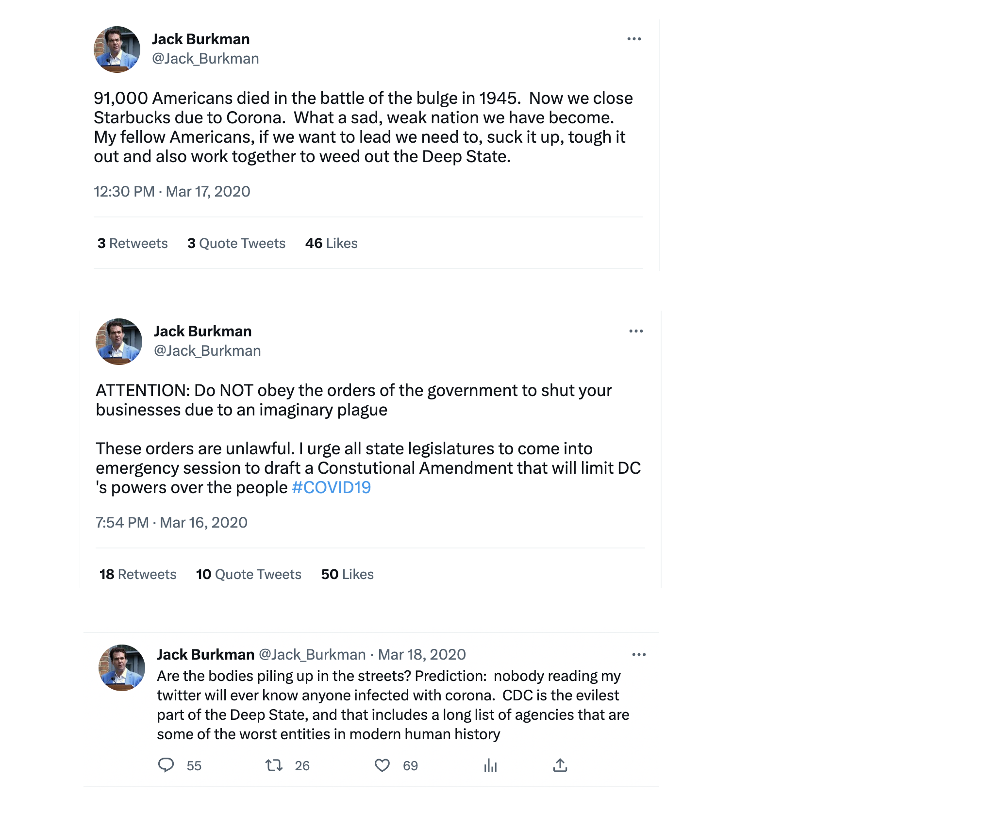 Burkman covid misinfo