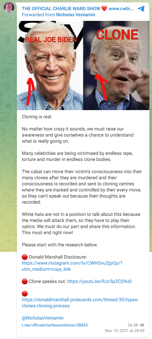 Charlie Ward Biden clone 2