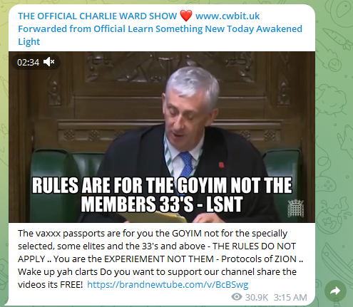 Charlie Ward and Protocols of Zion