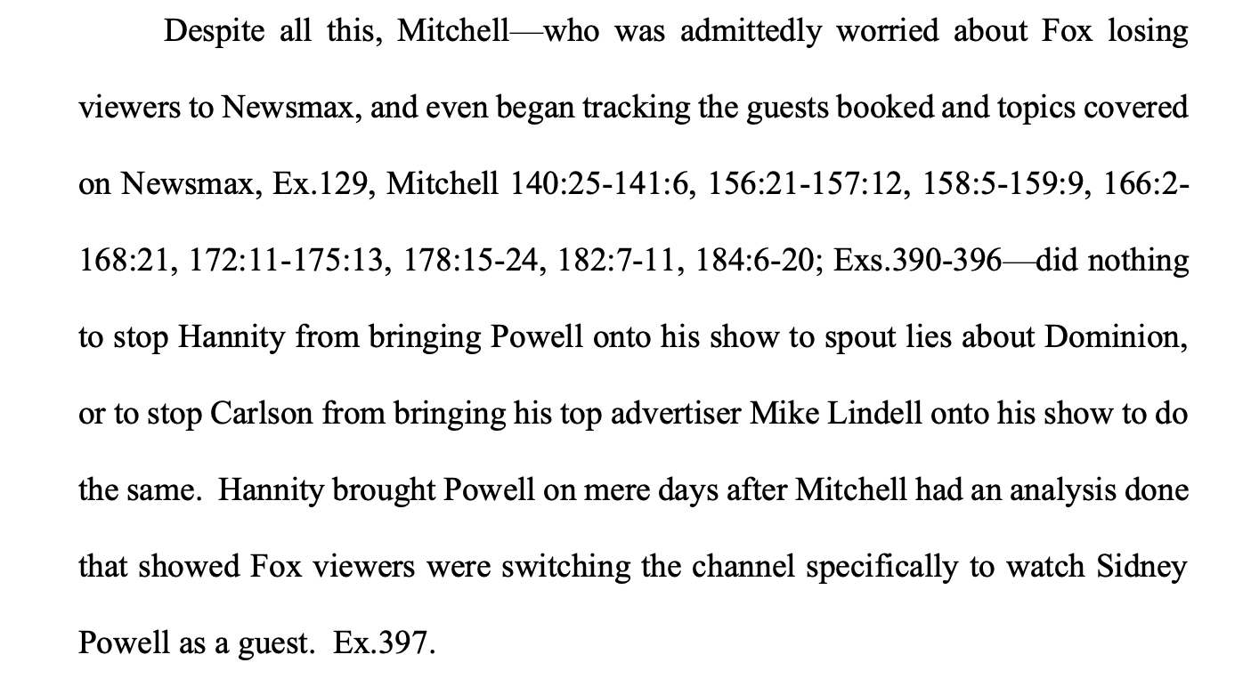 Screenshot of page 109 of the Dominion filing