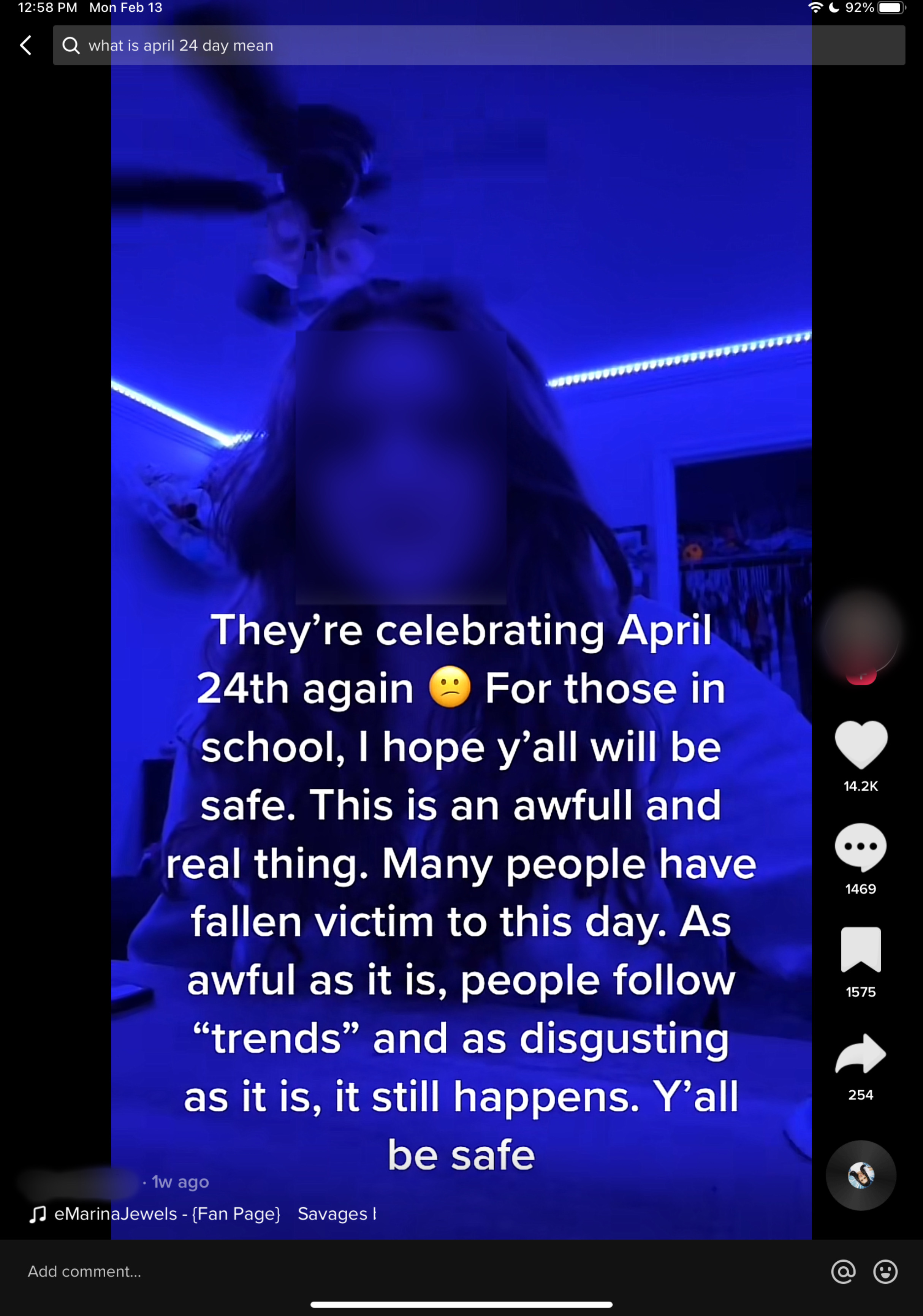 "They're celebrating April 24th again"