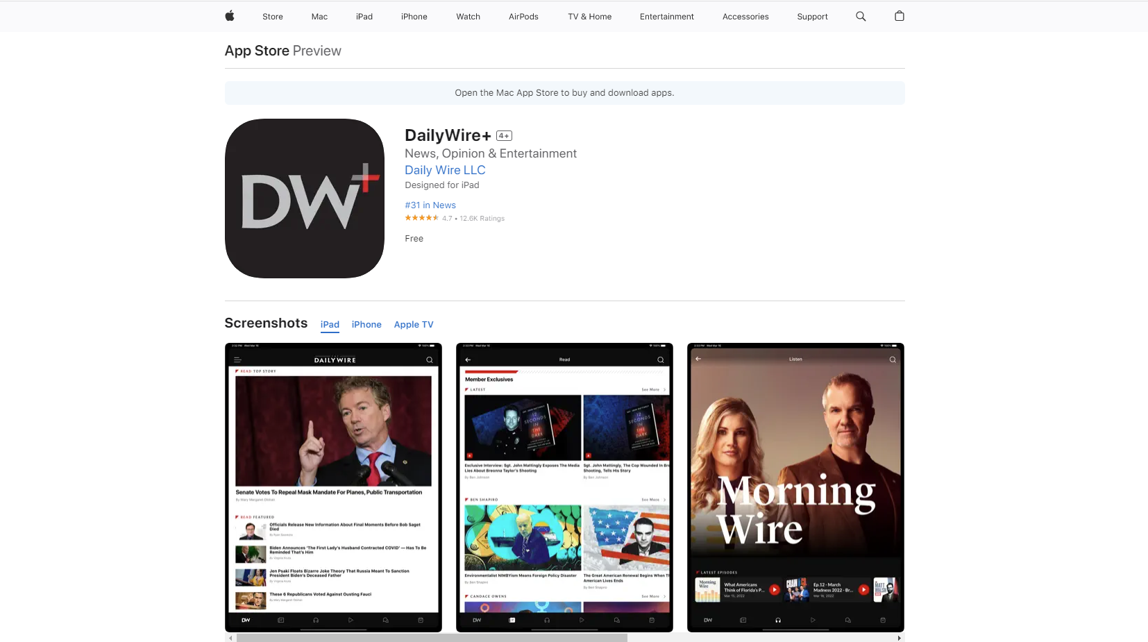 Daily Wire App Store