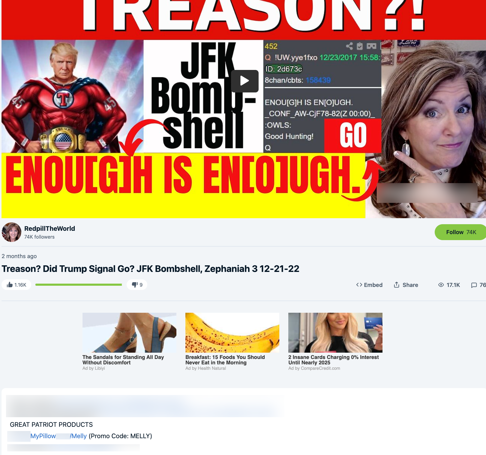 Melissa Redpill The World MyPillow code