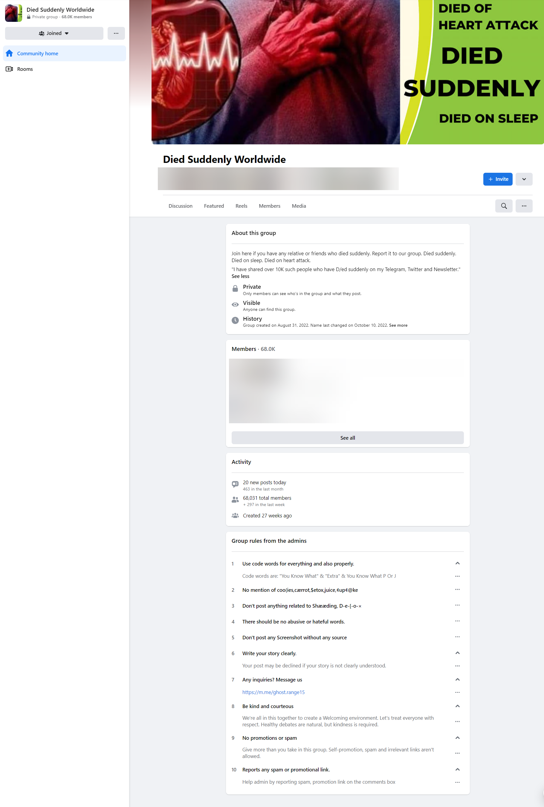 Died Suddenly Worldwide