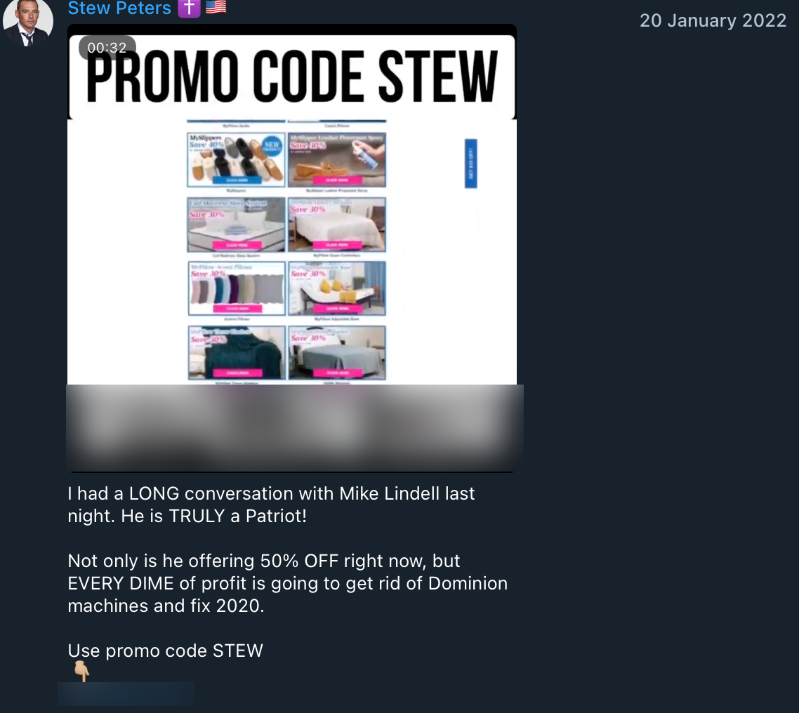 Stew Peters MyPillow code2
