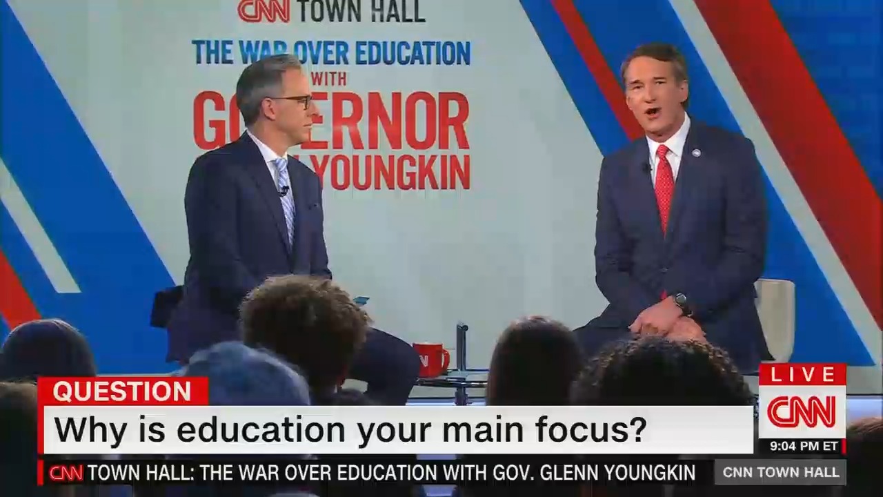 CNN gave Virginia Gov. Glenn Youngkin a town hall to spew rightwing