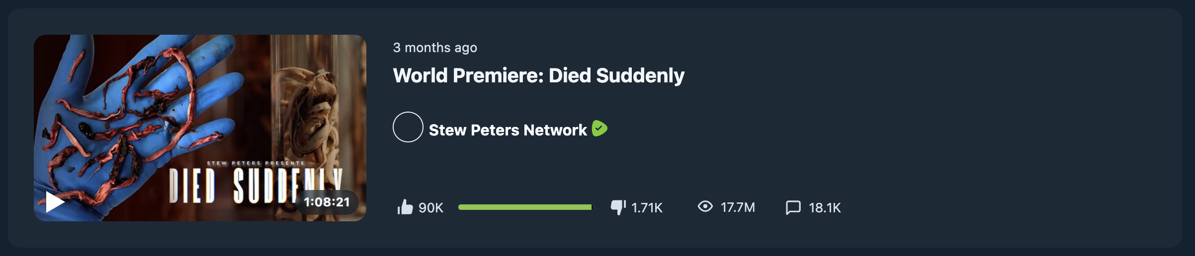 Died Suddenly documentary on Rumble