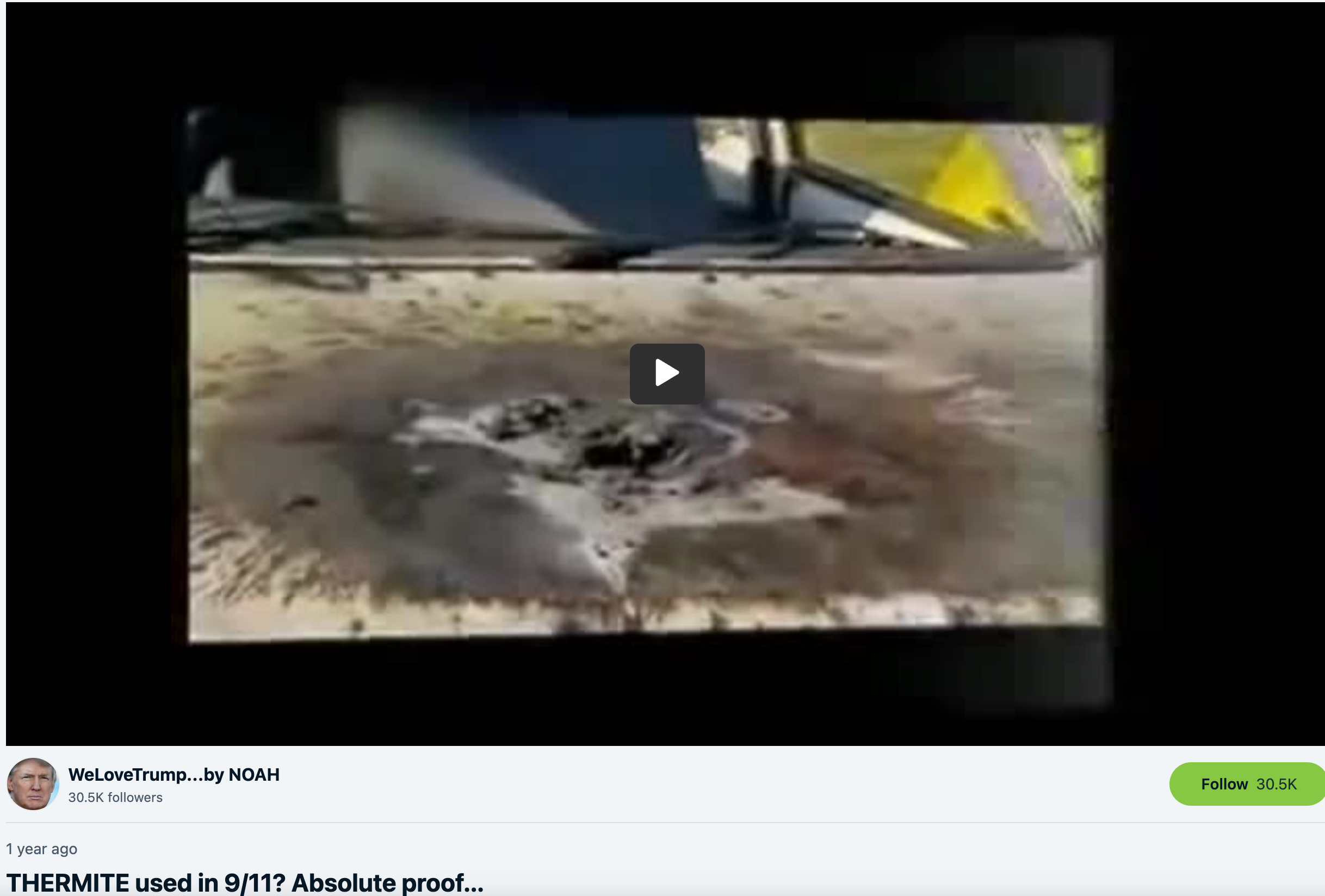 WeLoveTrump 9/11 Trutherism video