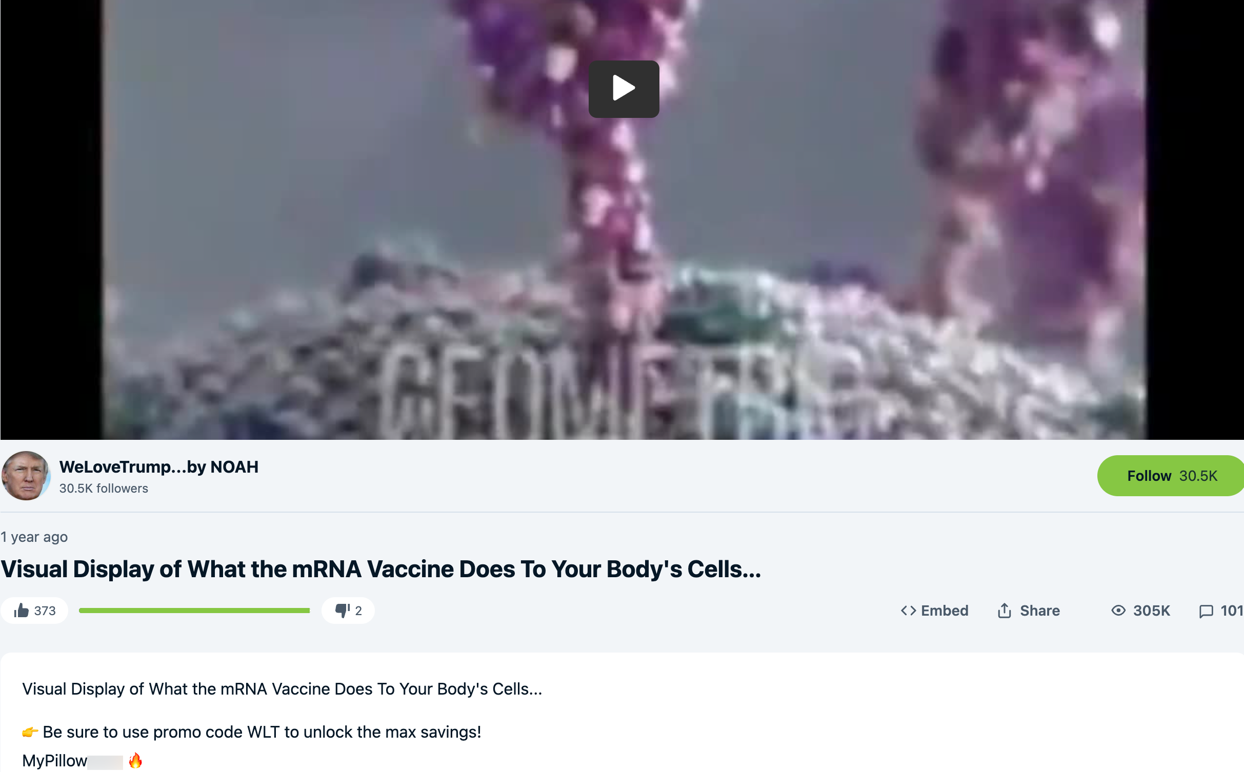 WeLoveTrump 9/11 anti-vax video