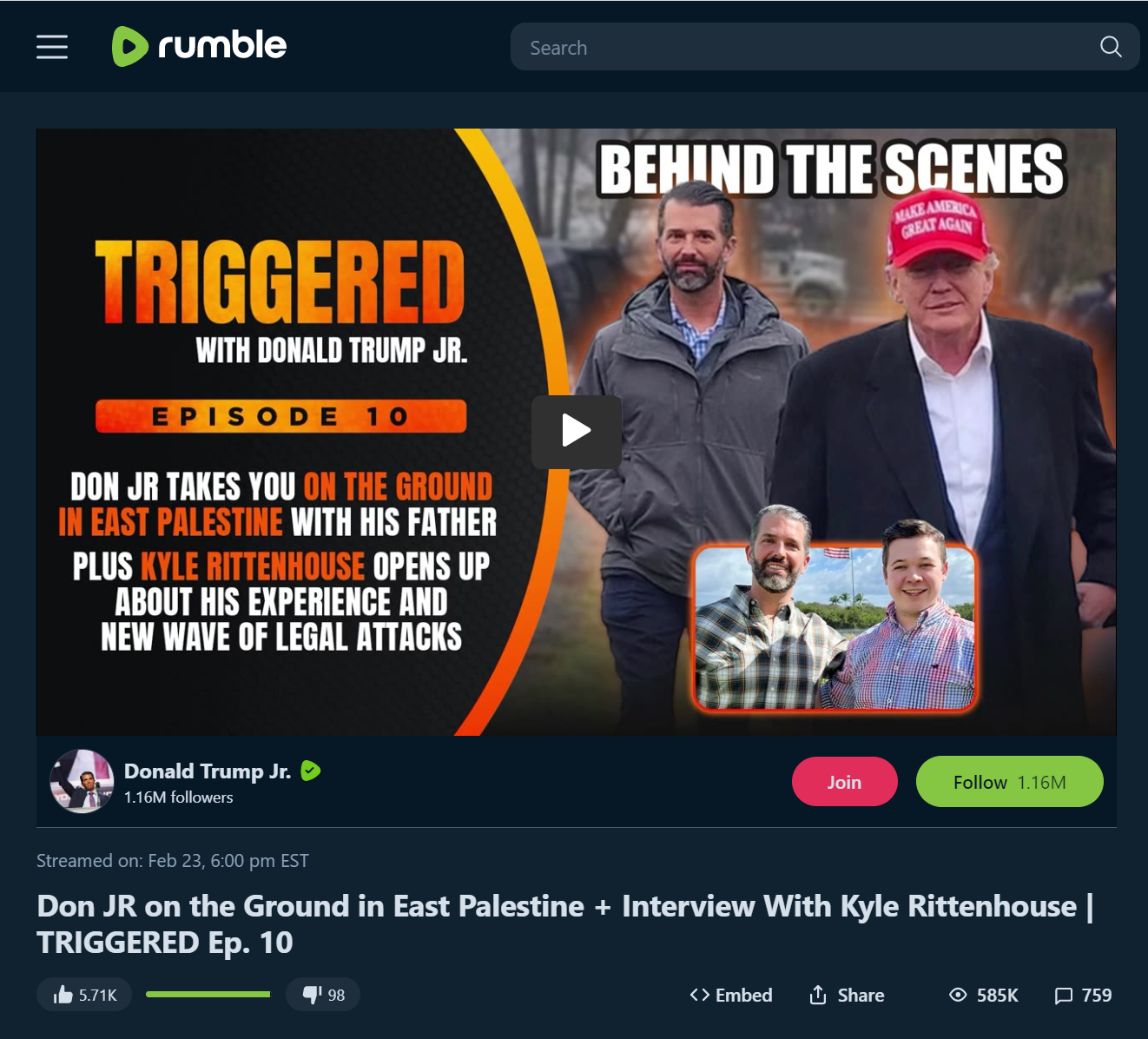 Don Jr interview with Rittenhouse