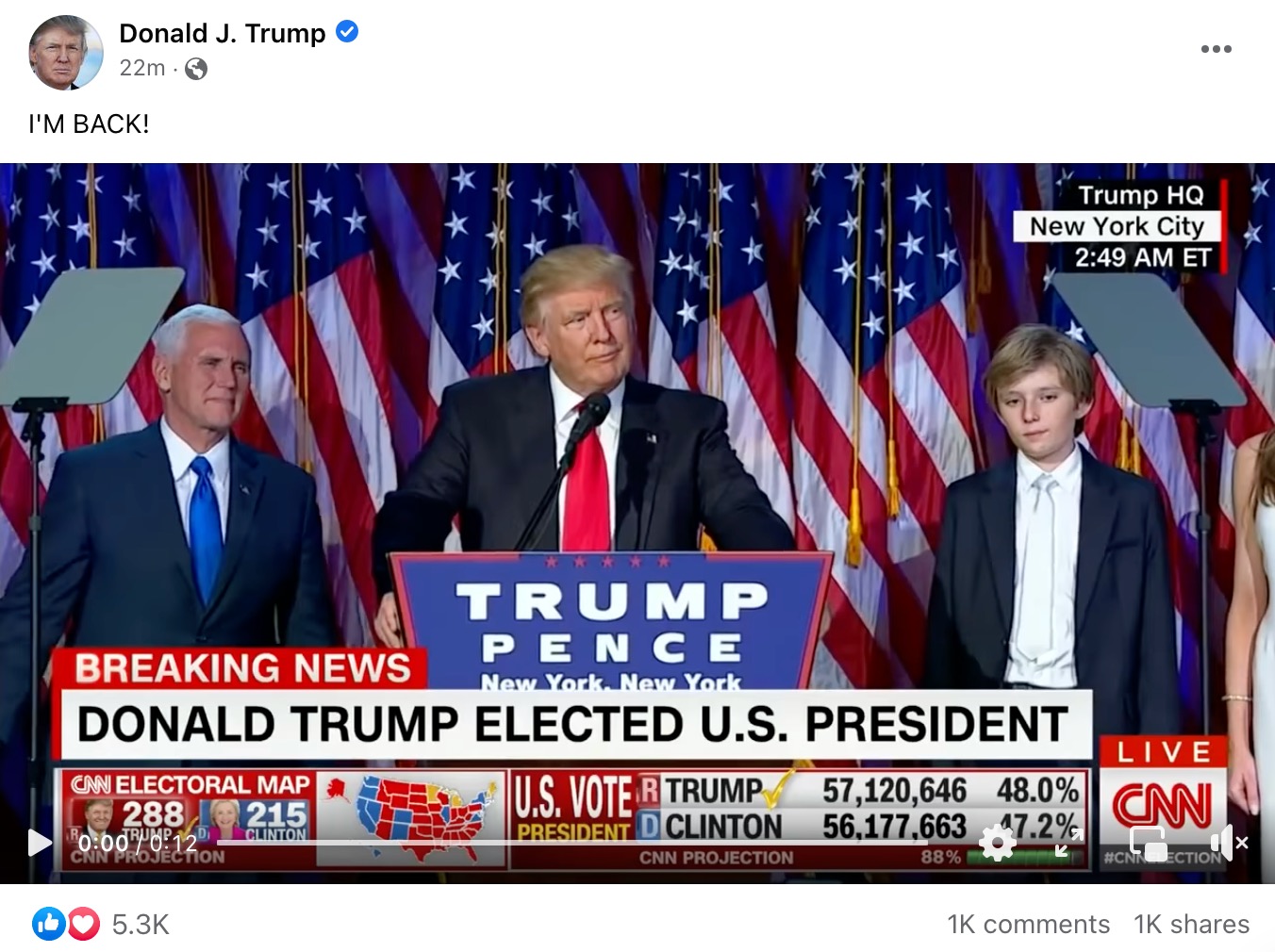 image of facebook post