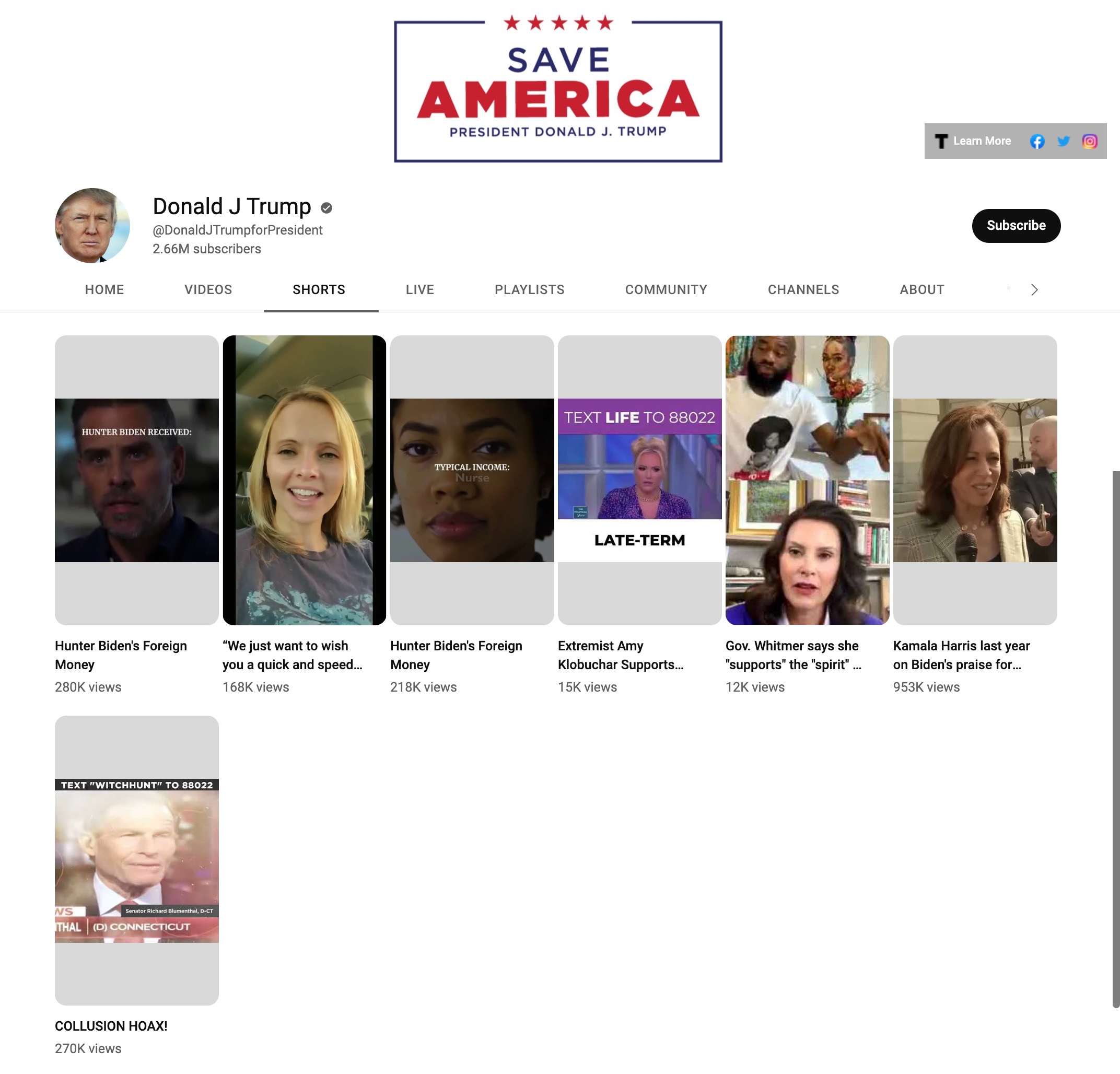 image of youtube account's YouTube Shorts