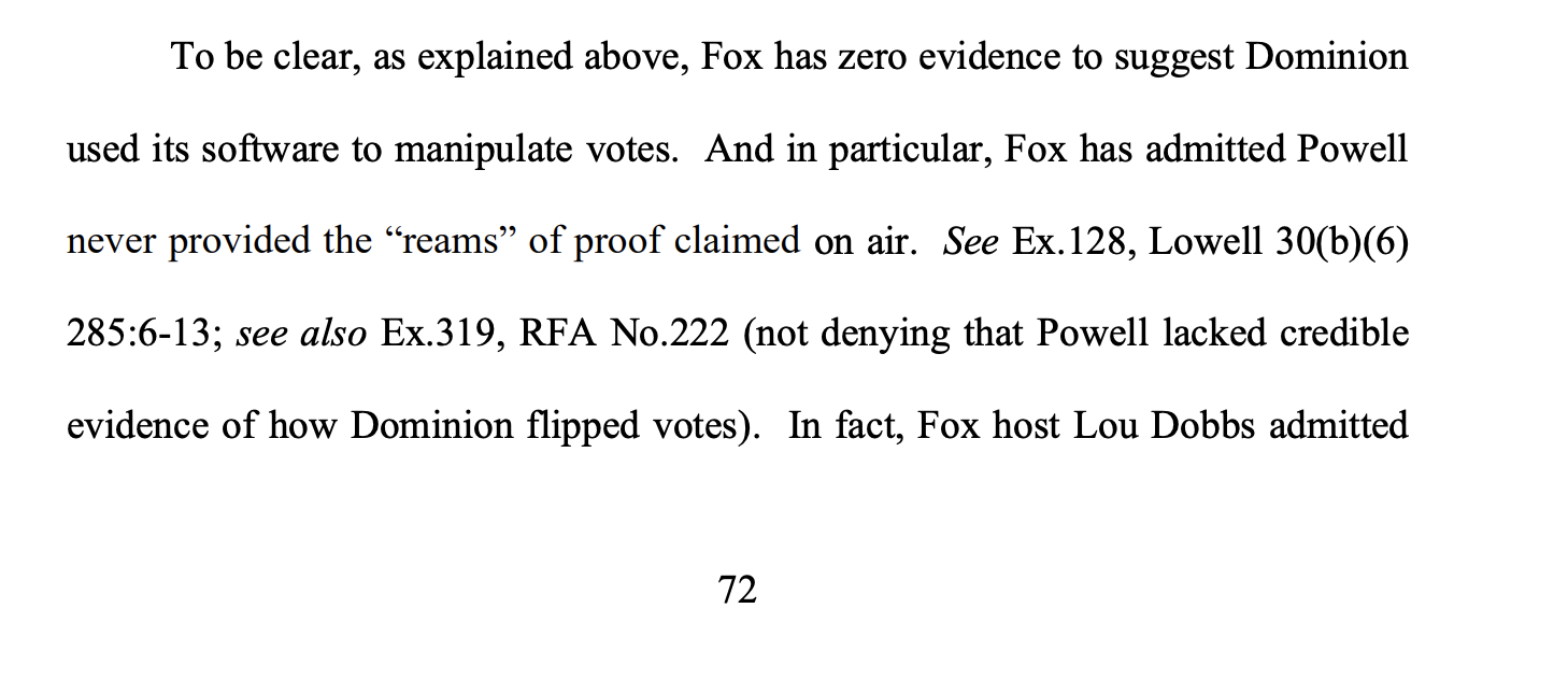 Tom Lowell admits no evidence of Dominion vote switching  2