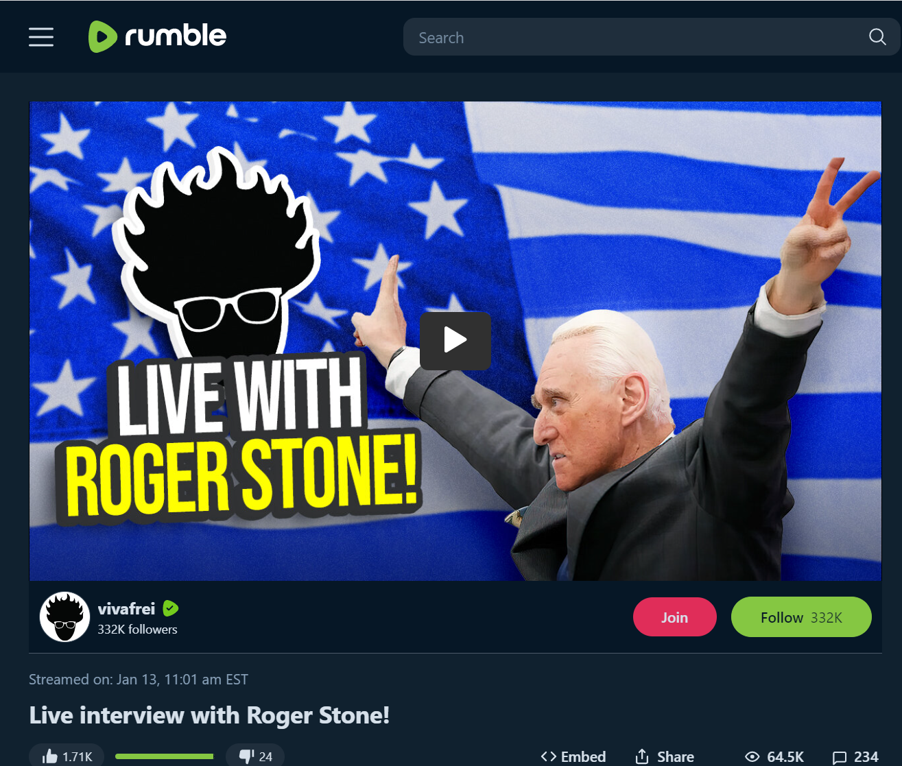 Roger Stone on Viva Frei